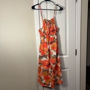 Vero Moda Colorful Floral Midi Dress made with 100% cotton NWT